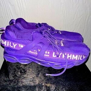 DYKHM Men’s Purple Lace Up Mesh Sneaker Athletic Shoes Size 10 1/2
